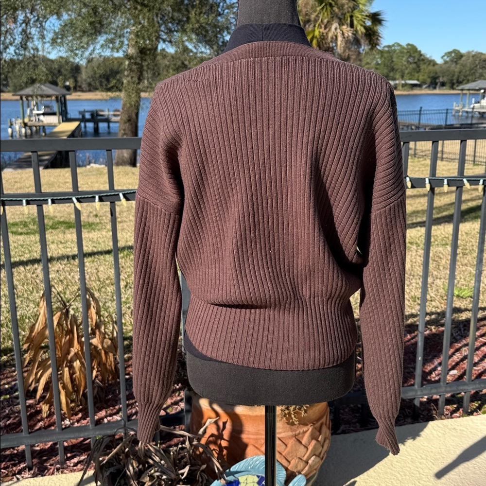 Commense Chocolate Brown Women's Cardigan - Picture 4 of 9